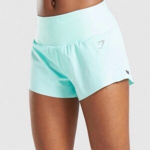 Gym Shark Light Blue/Green Athletic Shorts